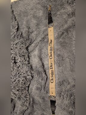 Christian Dior Beige Logo Canvas Shoulder Strap